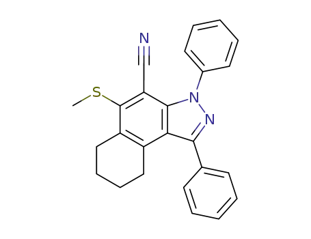 4-cyano-1,3-diphenyl-5-methylthio-6,7,8,9-tetrahydro-3H-benzo[e]indazole