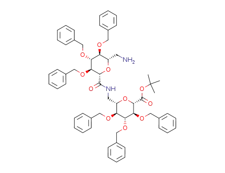 (2S,3S,4R,5S,6S)-6-{[((2S,3S,4R,5S,6S)-6-Aminomethyl-3,4,5-tris-benzyloxy-tetrahydro-pyran-2-carbonyl)-amino]-methyl}-3,4,5-tris-benzyloxy-tetrahydro-pyran-2-carboxylic acid tert-butyl ester