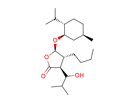 2(3H)-Furanone,
4-butyldihydro-3-(1-hydroxy-2-methylpropyl)-5-[[(1R,2S,5R)-5-methyl-2-(
1-methylethyl)cyclohexyl]oxy]-, (3S,4R,5R)-
