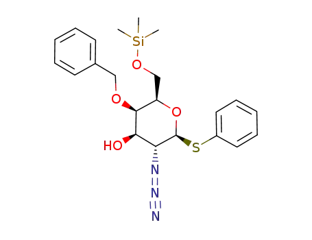 (2S,3R,4R,5R,6R)-3-Azido-5-benzyloxy-2-phenylsulfanyl-6-trimethylsilanyloxymethyl-tetrahydro-pyran-4-ol