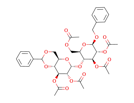 benzyl 2,3-di-O-acetyl-4,6-O-benzylidene-α-D-glucopyranosyl-(1->4)-2,3,6-tri-O-acetyl-β-D-glucopyranoside