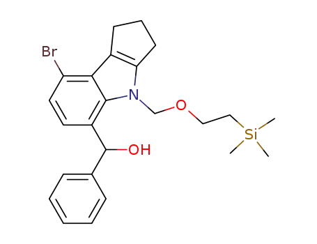 [8-bromo-4-(2-trimethylsilanyl-ethoxymethyl)-1,2,3,4-tetrahydro-cyclopenta[<i>b</i>]indol-5-yl]-phenyl-methanol