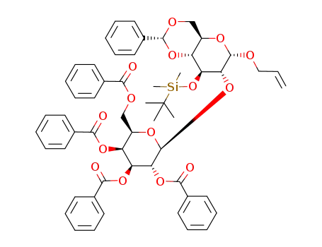 allyl 2,3,4,6-tetra-O-benzoyl-β-D-galactopyranosyl-(1->2)-4,6-O-benzylidene-3-O-tert-butyldimethylsilyl-α-D-glucopyranoside
