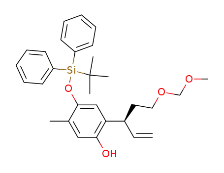 4-(<i>tert</i>-butyl-diphenyl-silanyloxy)-2-[1-(2-methoxymethoxy-ethyl)-allyl]-5-methyl-phenol