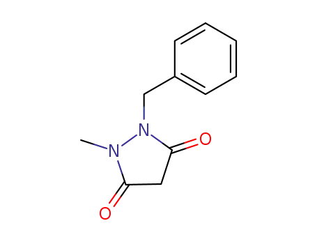 Molecular Structure of 98380-76-8 (3,5-Pyrazolidinedione, 1-methyl-2-(phenylmethyl)-)