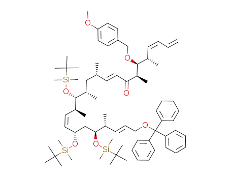 (3Z,5S,6S,7R,9E,11S,13S,14R,15S,16Z,18S,20S,21R,22E)-6-(4-methoxybenzyloxy)-14,18,20-tris(tert-butyldimethylsilyloxy)-5,7,11,13,15,21-hexamethyl-24-(trityloxy)tetracosa-1,3,9,16,22-pentaen-8-one
