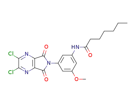 heptanoic acid [3-(2,3-dichloro-5,7-dioxo-5,7-dihydro-pyrrolo[3,4-<i>b</i>]pyrazin-6-yl)-5-methoxy-phenyl]-amide