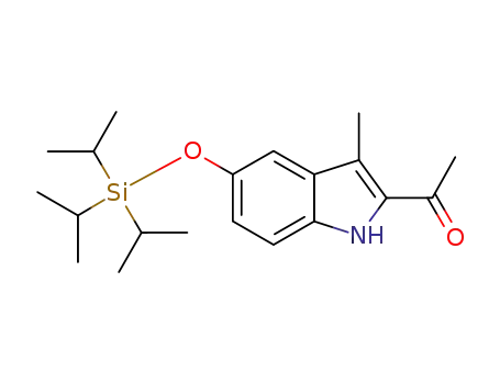 1-(3-methyl-5-triisopropylsilanyloxy-1<i>H</i>-indol-2-yl)-ethanone
