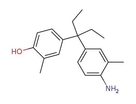 Molecular Structure of 863408-16-6 (4-[3-(4-amino-3-methylphenyl)pentan-3-yl]-2-methylphenol)