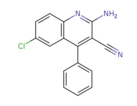 Molecular Structure of 31407-27-9 (2-amino-6-chloro-4-phenylquinoline-3-carbonitrile)