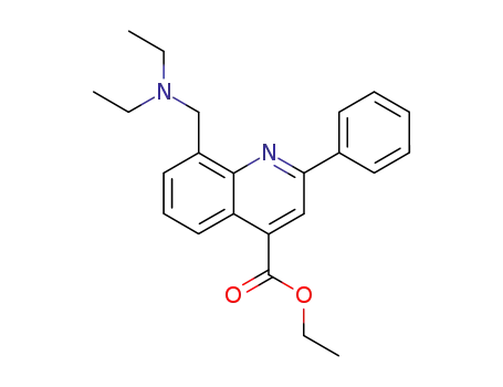 4-Quinolinecarboxylic acid, 8-[(diethylamino)methyl]-2-phenyl-, ethyl
ester