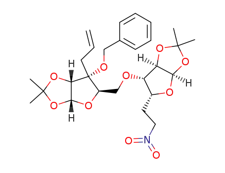 (3aR,5R,6R,6aR)-6-Allyl-6-benzyloxy-5-[(3aR,5R,6S,6aR)-2,2-dimethyl-5-(2-nitro-ethyl)-tetrahydro-furo[2,3-d][1,3]dioxol-6-yloxymethyl]-2,2-dimethyl-tetrahydro-furo[2,3-d][1,3]dioxole