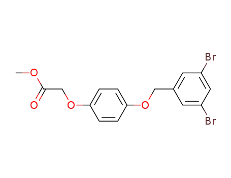Molecular Structure of 890137-48-1 ([4-(3,5-dibromobenzyloxy)phenoxy]acetic acid methyl ester)