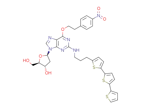 (2R,3S,5R)-2-Hydroxymethyl-5-[6-[2-(4-nitro-phenyl)-ethoxy]-2-(3-[2,2';5',2'']terthiophen-5-yl-propylamino)-purin-9-yl]-tetrahydro-furan-3-ol