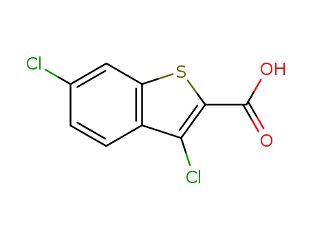Molecular Structure of 34576-94-8 (3,6-DICHLORO-BENZO[B]THIOPHENE-2-CARBOXYLIC ACID)