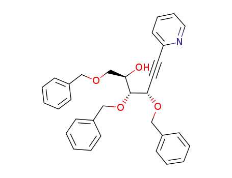3,4,6-tri-O-benzyl-1,2-dideoxy-1-(pyridin-2-yl)-D-ribo-hex-1-ynitol