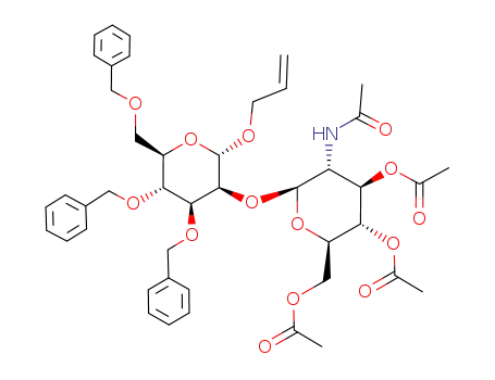 Allyl-O-(2-acetamido-3,4,6-tri-O-acetyl-2-desoxy-β-D-glucopyranosyl)-(1->2)-3,4,6-tri-O-benzyl-α-D-mannopyranosid