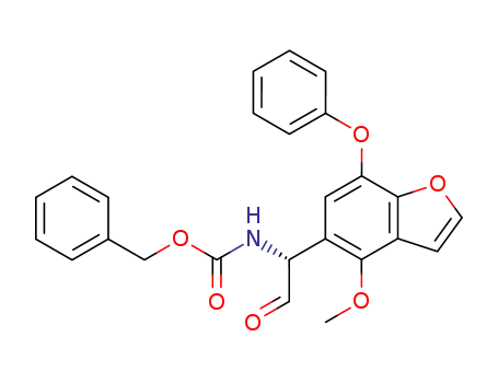 Carbamic acid,
[(1R)-1-(4-methoxy-7-phenoxy-5-benzofuranyl)-2-oxoethyl]-,
phenylmethyl ester