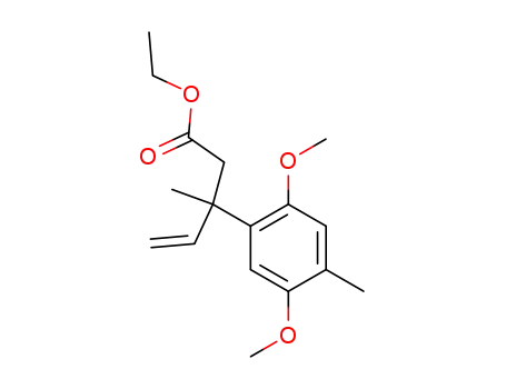 ethyl 3-methyl-3-(2,5-dimethoxy-4-methylphenyl)-pent-4-enoate