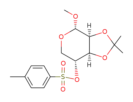 Molecular Structure of 62819-14-1 (methyl 2,3-O-(1-methylethylidene)-4-O-[(4-methylphenyl)sulfonyl]pentopyranoside)