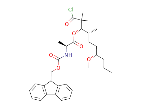 L-Alanine, N-[(9H-fluoren-9-ylmethoxy)carbonyl]-,
(1S,2R,5S)-1-(2-chloro-1,1-dimethyl-2-oxoethyl)-5-methoxy-2-methyloct
yl ester