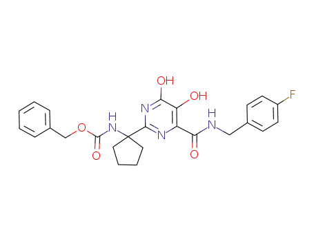 {1-[4-(4-fluoro-benzylcarbamoyl)-5,6-dihydroxy-pyrimidin-2-yl]-cyclopentyl}-carbamic acid benzyl ester