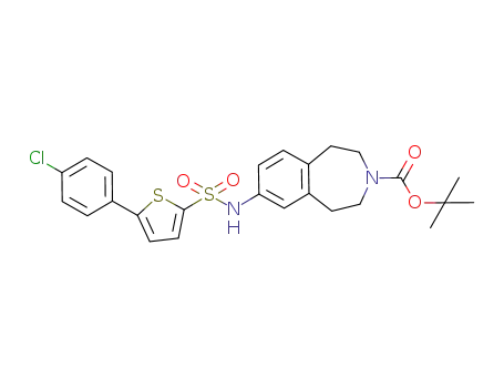 7-[5-(4-chloro-phenyl)-thiophene-2-sulfonylamino]-1,2,4,5-tetrahydro-benzo[<i>d</i>]azepine-3-carboxylic acid <i>tert</i>-butyl ester