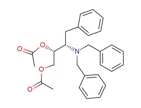 Molecular Structure of 871948-89-9 ((2R,3S)-O,O-DIACETYL-3-DIBENZYLAMINO-4-PHENYLBUTANE-1,2-DIOL)
