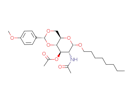 Acetic acid (2R,4aR,6S,7R,8R,8aS)-7-acetylamino-2-(4-methoxy-phenyl)-6-octyloxy-hexahydro-pyrano[3,2-d][1,3]dioxin-8-yl ester
