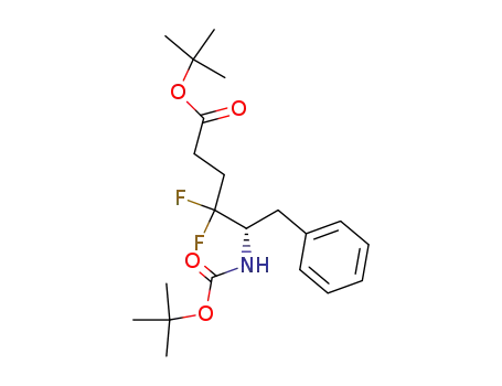 5-<i>tert</i>-butoxycarbonylamino-4,4-difluoro-6-phenyl-hexanoic acid <i>tert</i>-butyl ester
