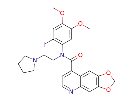 6,7-methylenedioxyquinoline-4-carboxylic acid N-[2-(pyrrolidin-1-yl)ethyl]-N-(2-iodo-4,5-dimethoxyphenyl)amide