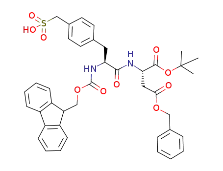 Molecular Structure of 945245-54-5 (N-(fluorenyl-9-methoxycarbonyl)-L-(p-sulfomethyl)phenylalanyl-L-(4-O-benzyl)-aspartic acid α-tert-butyl ester)