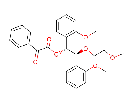 Molecular Structure of 916525-80-9 (oxophenylacetic acid (1R,2S)-2-(2-methoxyethoxy)-1,2-bis(2-methoxyphenyl)ethyl ester)