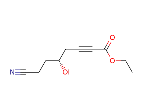 (R)-5-hydroxy-7-cyanohept-2-ynoic acid ethyl ester