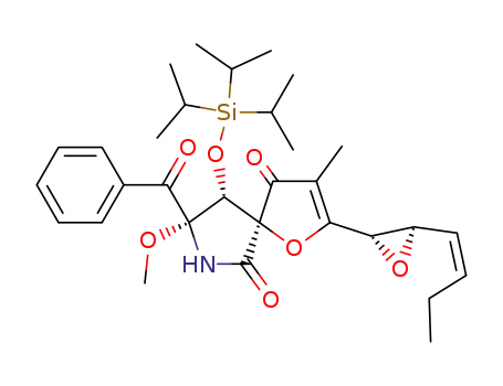 (5S,8S,9R)-8-benzoyl-2-((1S,2R)-(Z)-1,2-epoxyhex-3-enyl)-8-methoxy-3-methyl-9-triisopropylsiloxy-1-oxa-7-azaspiro[4.4]non-2-ene-4,6-dione