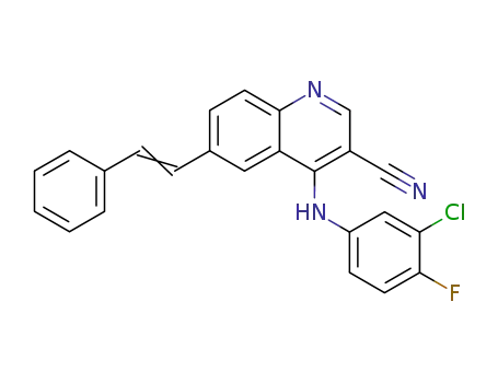 3-Quinolinecarbonitrile,
4-[(3-chloro-4-fluorophenyl)amino]-6-(2-phenylethenyl)-