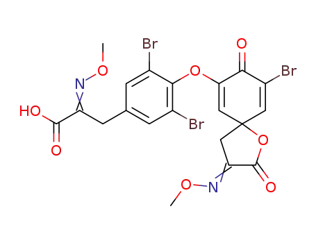 3-[4-(9-bromo-3-methoxyimino-2,8-dioxo-1-oxaspiro[4.5]deca-6,9-dien-7-yloxy)-3,5-dibromophenyl]-2-(methoxyimino)propionic acid