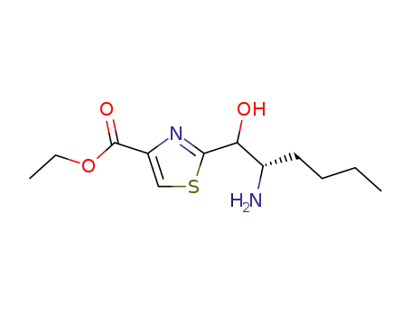 Molecular Structure of 865537-45-7 (2-((S)-2-Amino-1-hydroxy-hexyl)-thiazole-4-carboxylic acid ethyl ester)