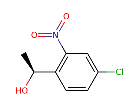 Molecular Structure of 898222-42-9 ((S)-1-(4-Chloro-2-nitro-phenyl)-ethanol)