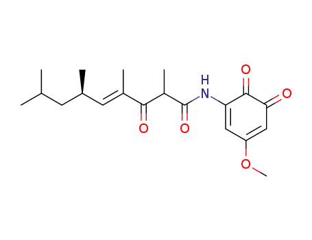 (E)-(R)-2,4,6,8-Tetramethyl-3-oxo-non-4-enoic acid (3-methoxy-5,6-dioxo-cyclohexa-1,3-dienyl)-amide