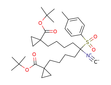 t-butyl 1-{9-[1-(t-butoxycarbonyl)cyclopropyl]-5-isocyano-5-[(4-methylphenyl)sulfonyl]nonyl}-1-cyclopropanecarboxylate