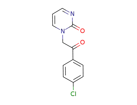 Molecular Structure of 918164-36-0 (2(1H)-Pyrimidinone, 1-[2-(4-chlorophenyl)-2-oxoethyl]-)