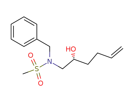 Molecular Structure of 900143-68-2 (<i>N</i>-benzyl-<i>N</i>-(2-hydroxy-hex-5-enyl)-methanesulfonamide)