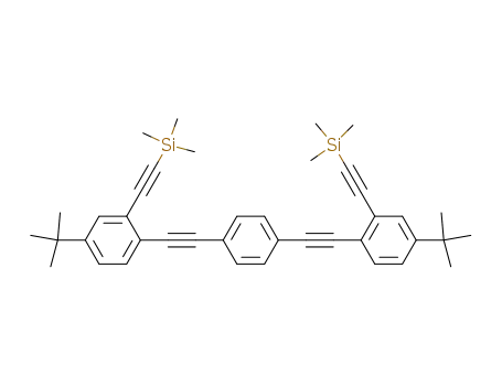 Benzene,
1,4-bis[2-[4-(1,1-dimethylethyl)-2-[2-(trimethylsilyl)ethynyl]phenyl]ethynyl]
-