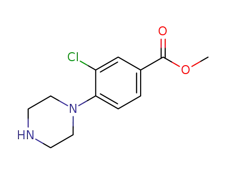 Molecular Structure of 234082-16-7 (Methyl 3-Chloro-4-piperazinobenzoate)