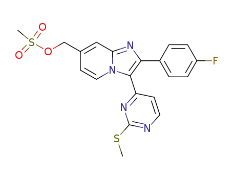 methanesulfonic acid [2-(4-fluorophenyl)-3-(2-methylsulfanylpyrimidin-4-yl)imidazo[1,2-a]pyridin-7-yl]methyl ester