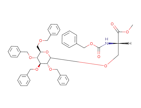 (S)-2-Benzyloxycarbonylamino-3-((3R,4S,5R,6R)-3,4,5-tris-benzyloxy-6-benzyloxymethyl-tetrahydro-pyran-2-yloxy)-propionic acid methyl ester