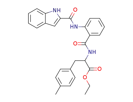 2-{2-[(1H-indole-2-carbonyl)amino]benzoylamino}-3-p-tolylpropionic acid ethyl ester