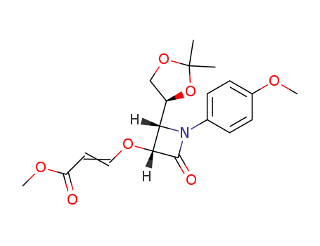 (+)-(3R,4S)-3-(2-carboxymethyl-1-ethenyloxy)-4-[(S)-2,2-dimethyl-1,3-dioxolan-4-yl]-1-(p-methoxyphenyl)-2-azetidinone
