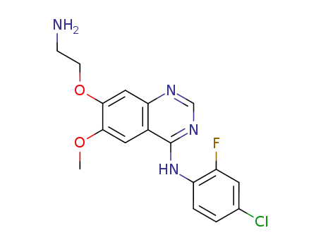 Molecular Structure of 873301-63-4 (4-Quinazolinamine,
7-(2-aminoethoxy)-N-(4-chloro-2-fluorophenyl)-6-methoxy-)